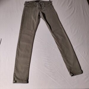Flying Monkey Jeans Womens 26 (26" x 29"‎ Actual) Olive Green  Jeans Faded